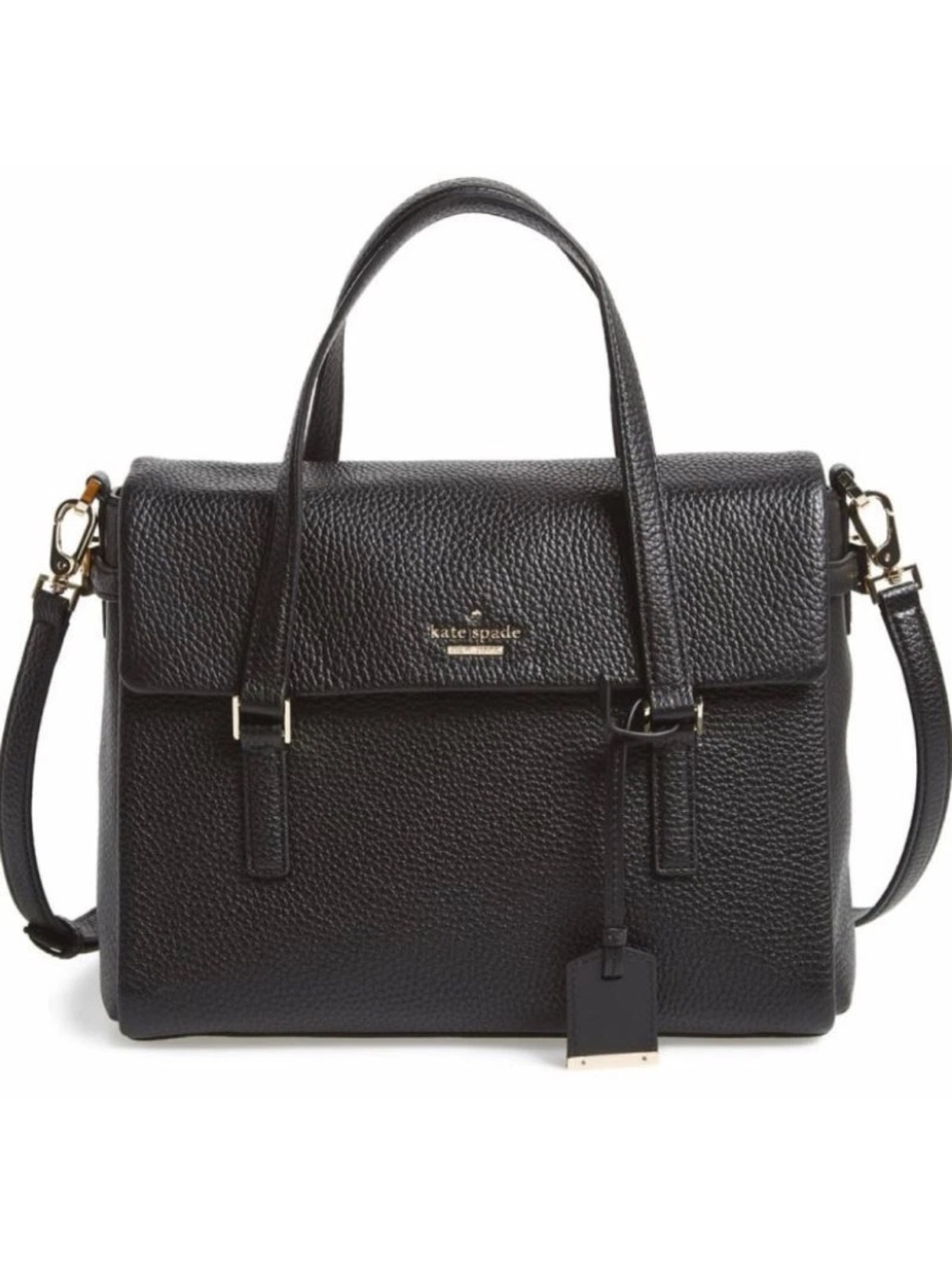 Kate Spade New Holden St. Leslie satchel, black pebble leather
